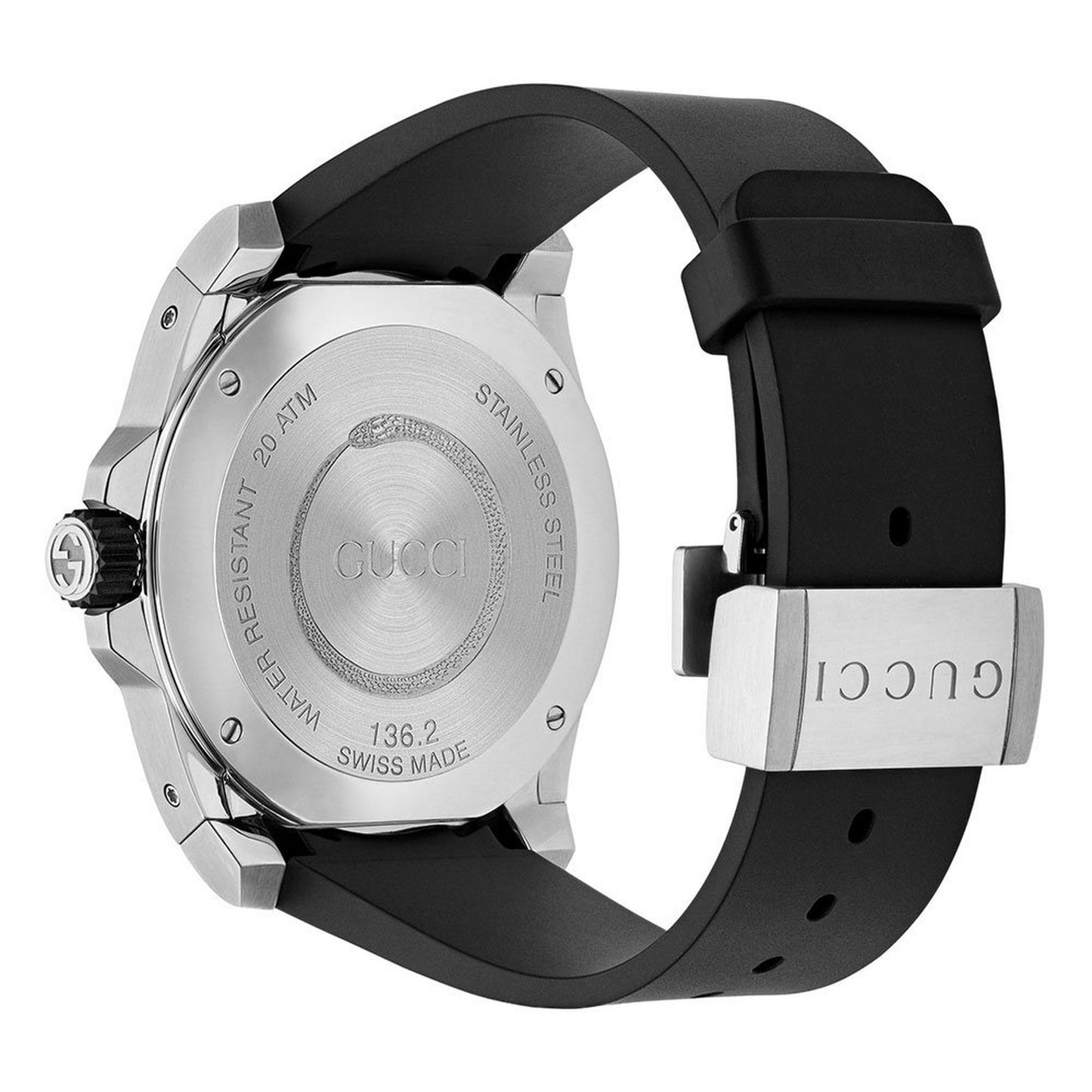 Gucci Dive Ya136217 Mens Stainless Steel Kingsnake Dial Watch
