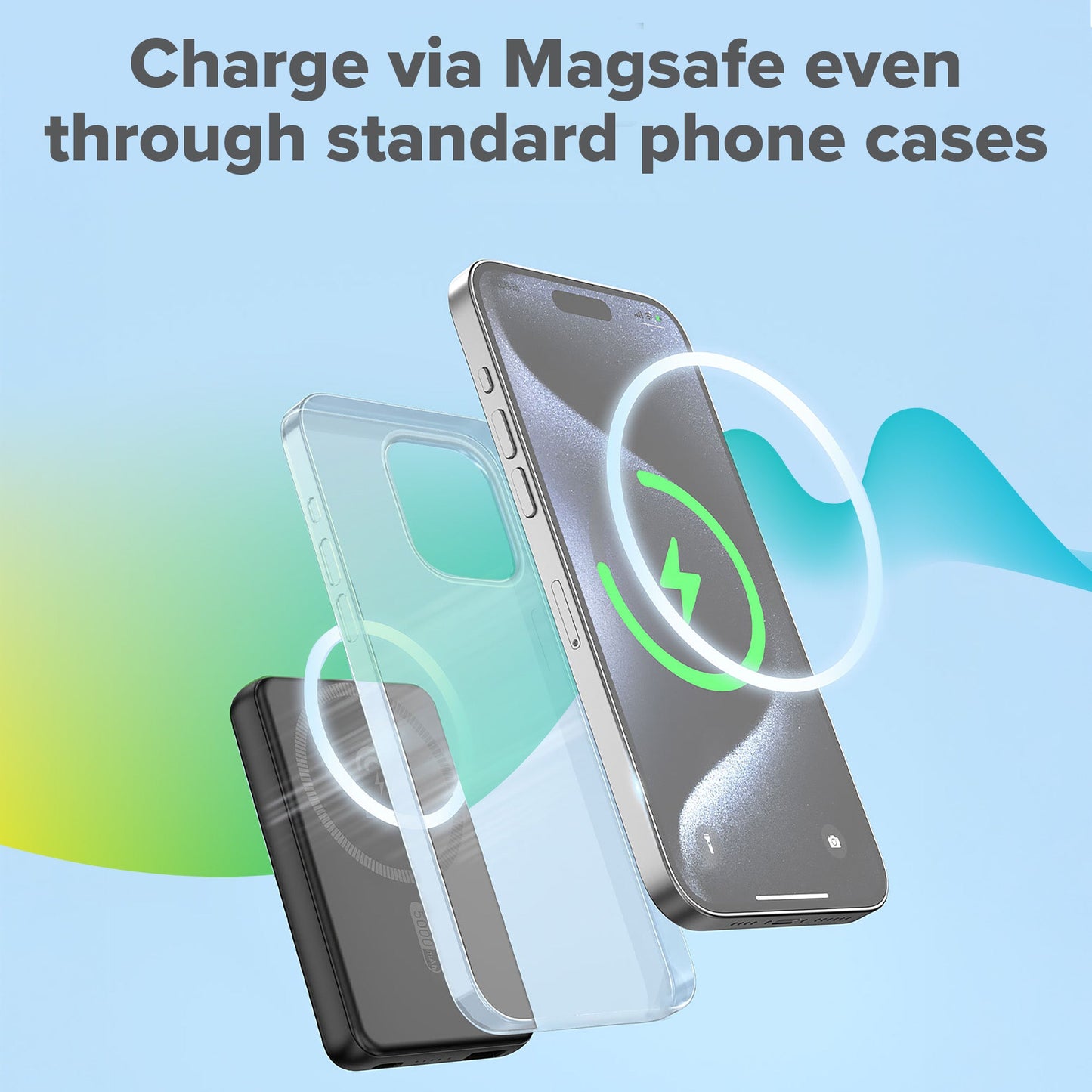 Maplin 5,000mAh Wireless Fast Charging Power Bank with USB-C & Qi Charging