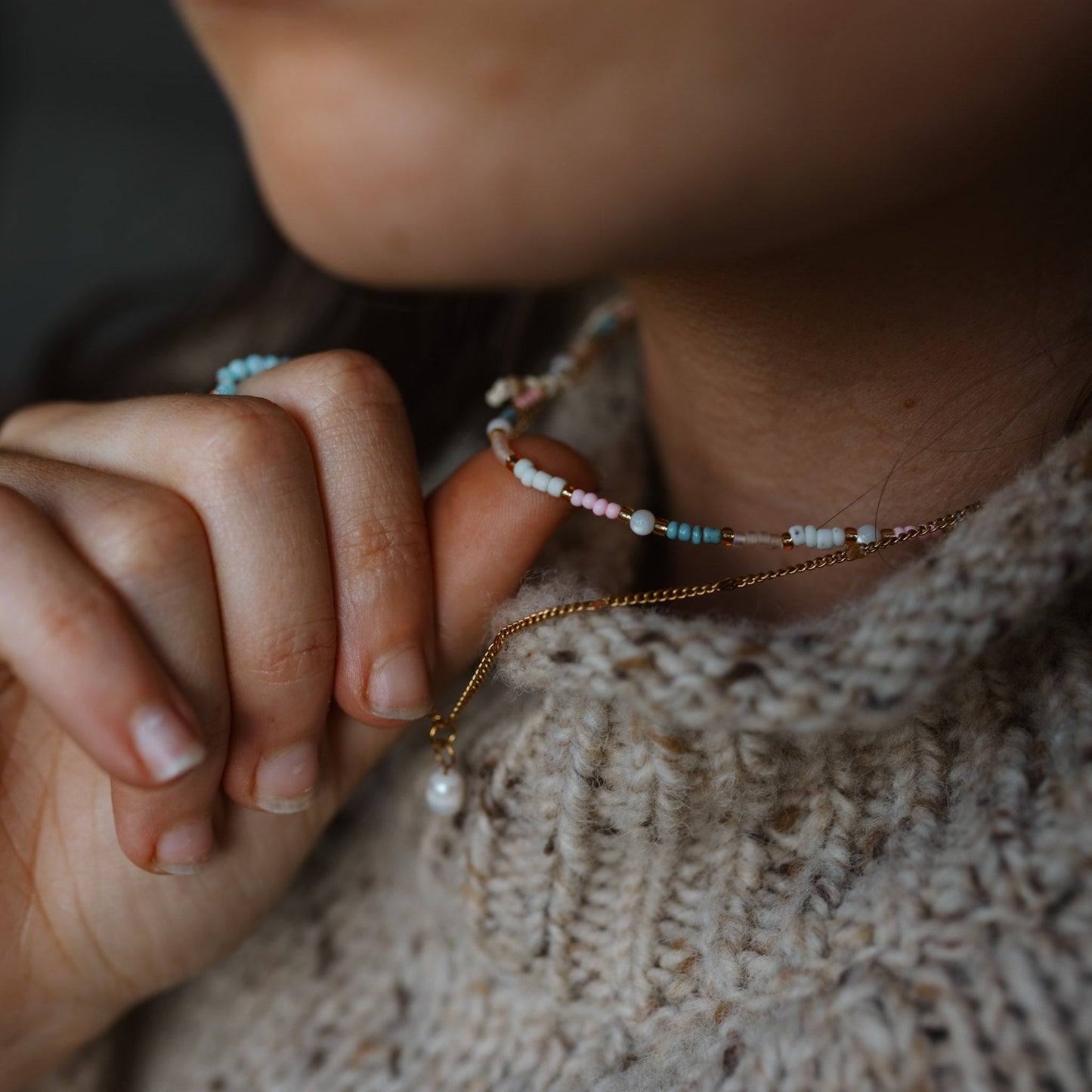 Kemboja Pastel Beaded Necklace