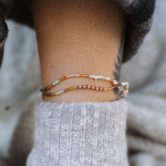 Alam Dainty Beaded Anklet