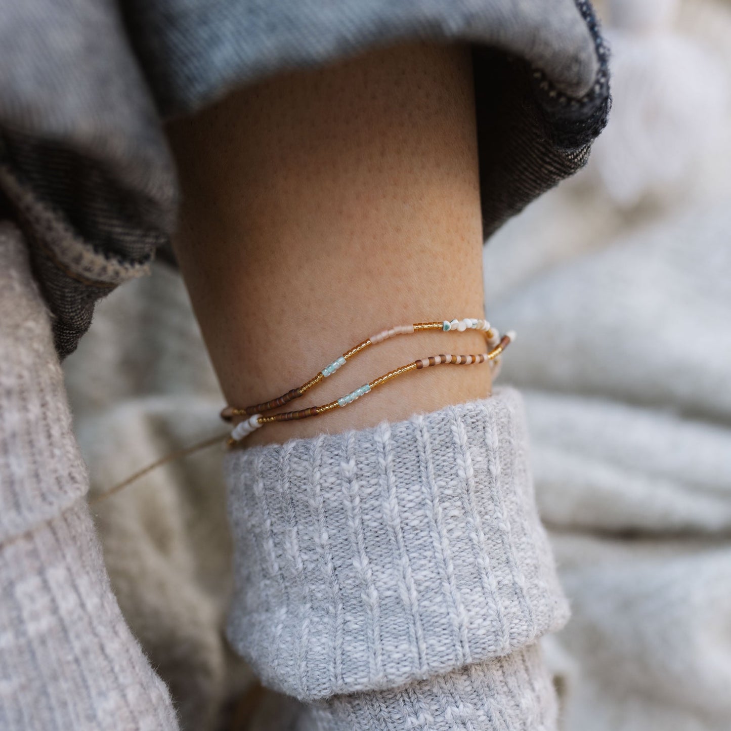 Alam Dainty Beaded Anklet