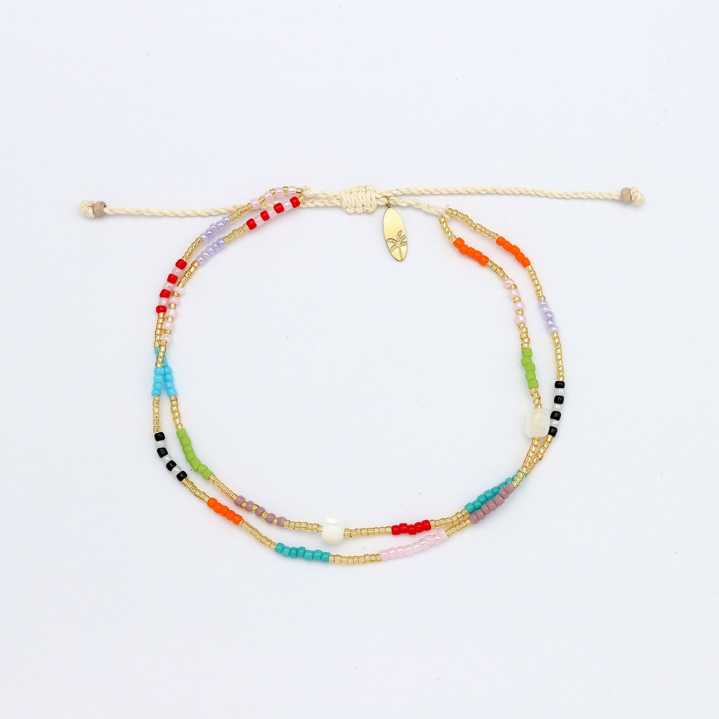 Berpesta Colourful Beaded Anklet