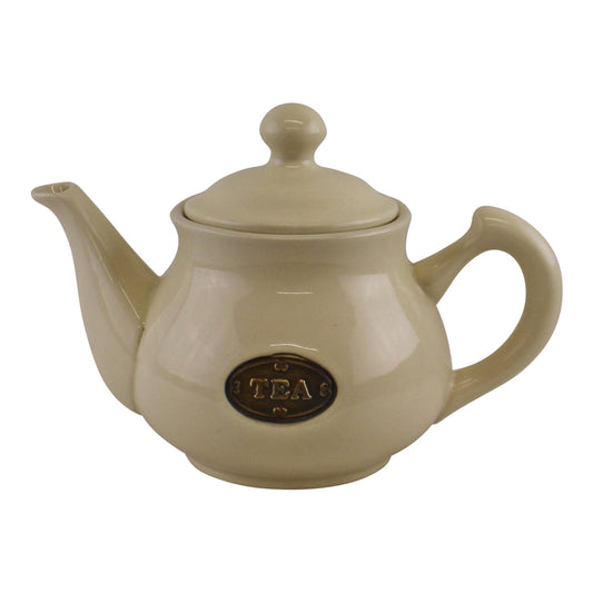 Country Cottage Cream Ceramic Teapot-0