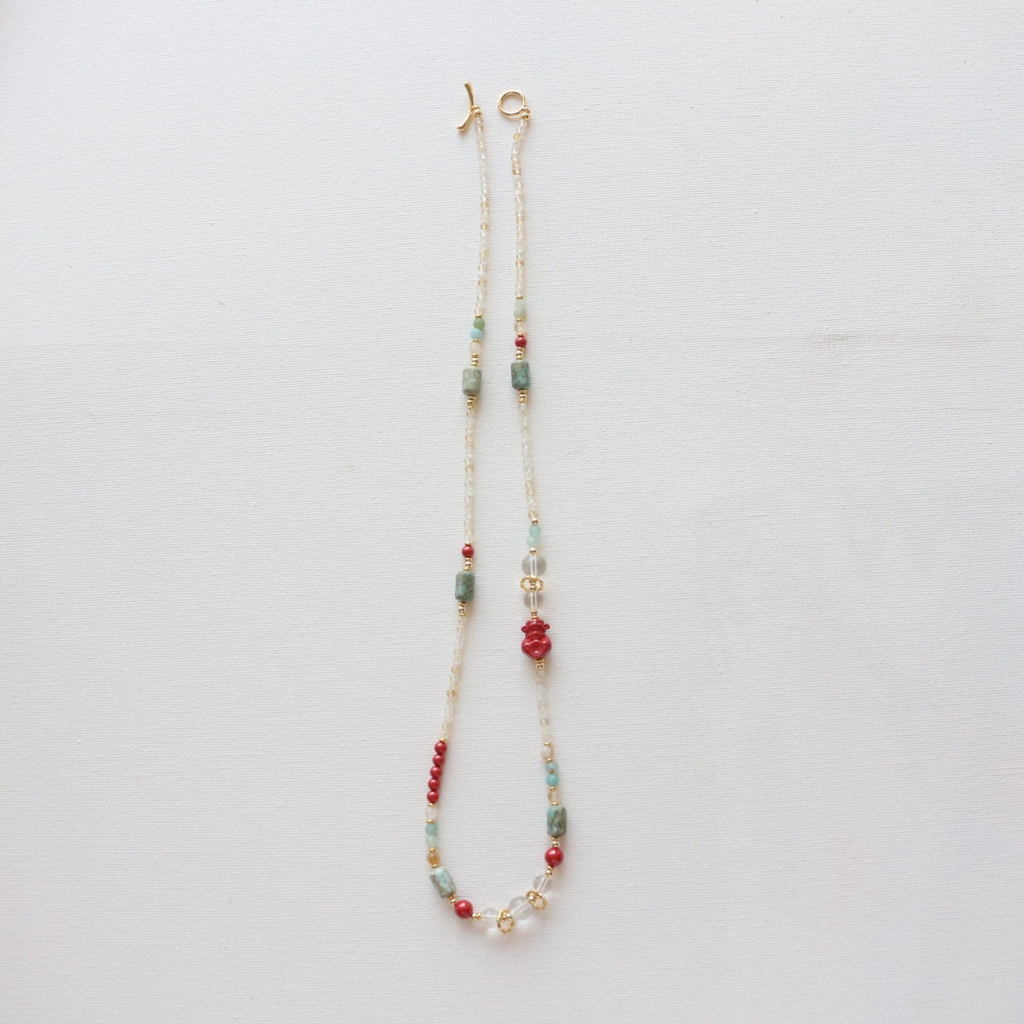 Jekira God of Wealth Red Gemstone Jewelry Set