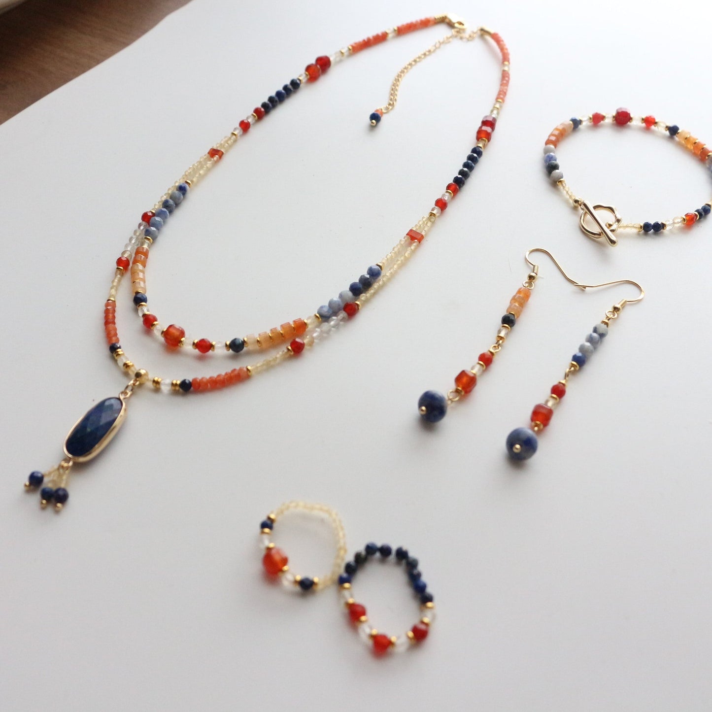 Jekira Lapis Lazuli & Gemstone Jewelry Set