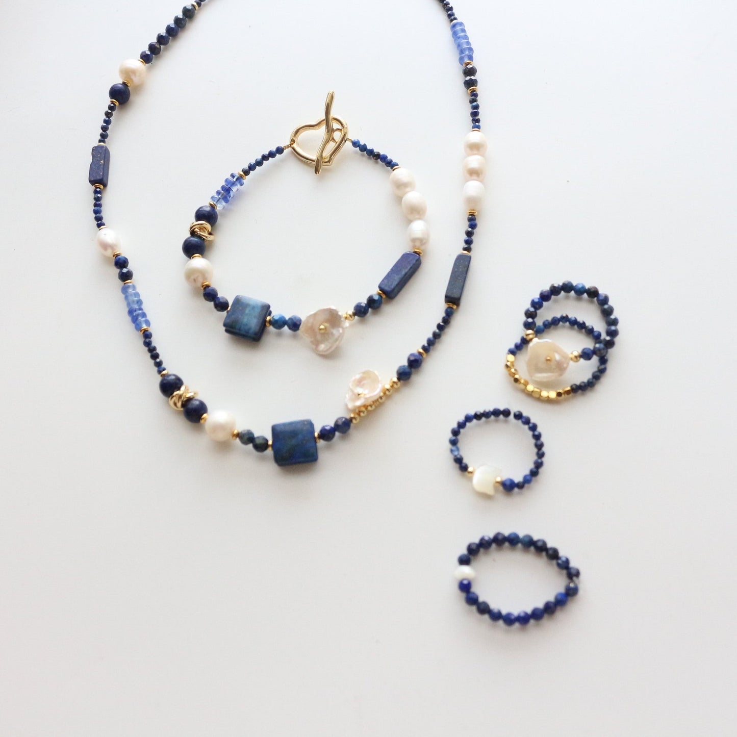 Jekira Chinese-Style Lapis Lazuli Jewelry Set