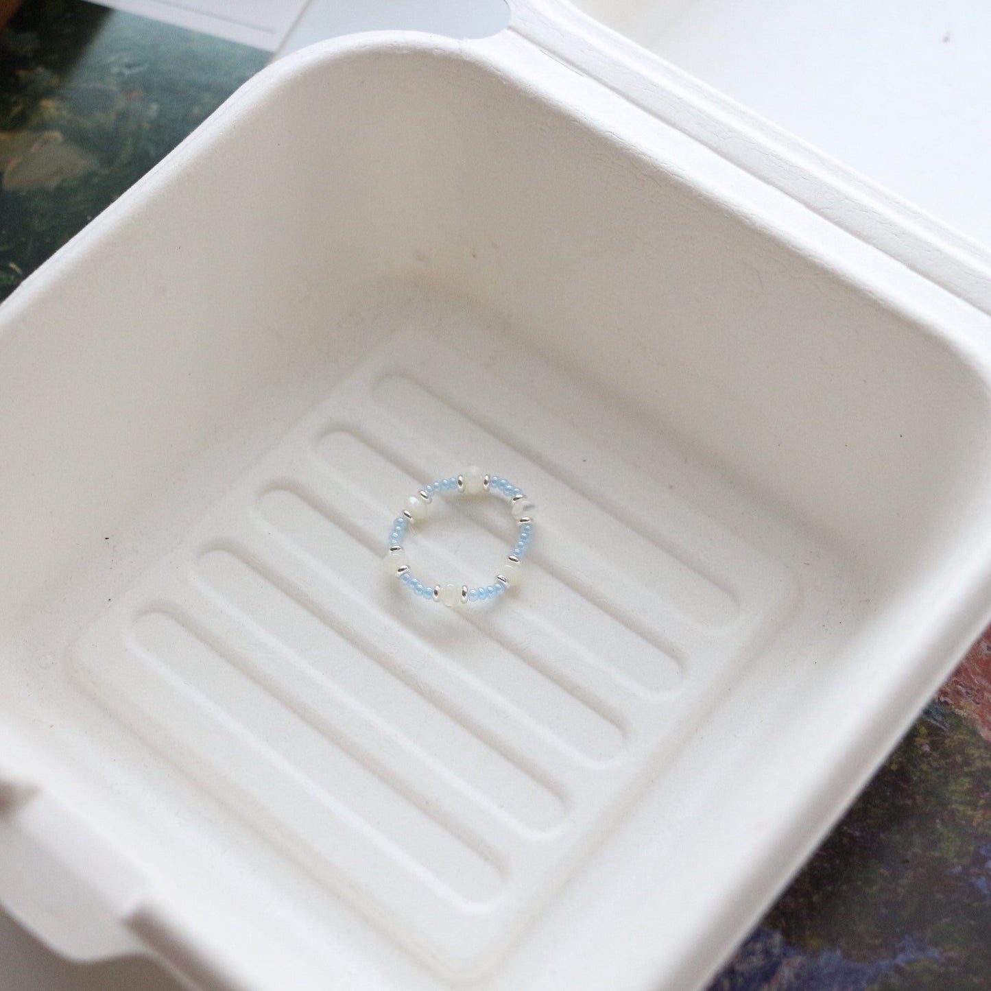JEKIRA Aquamarine & White Crystal Jewelry Set