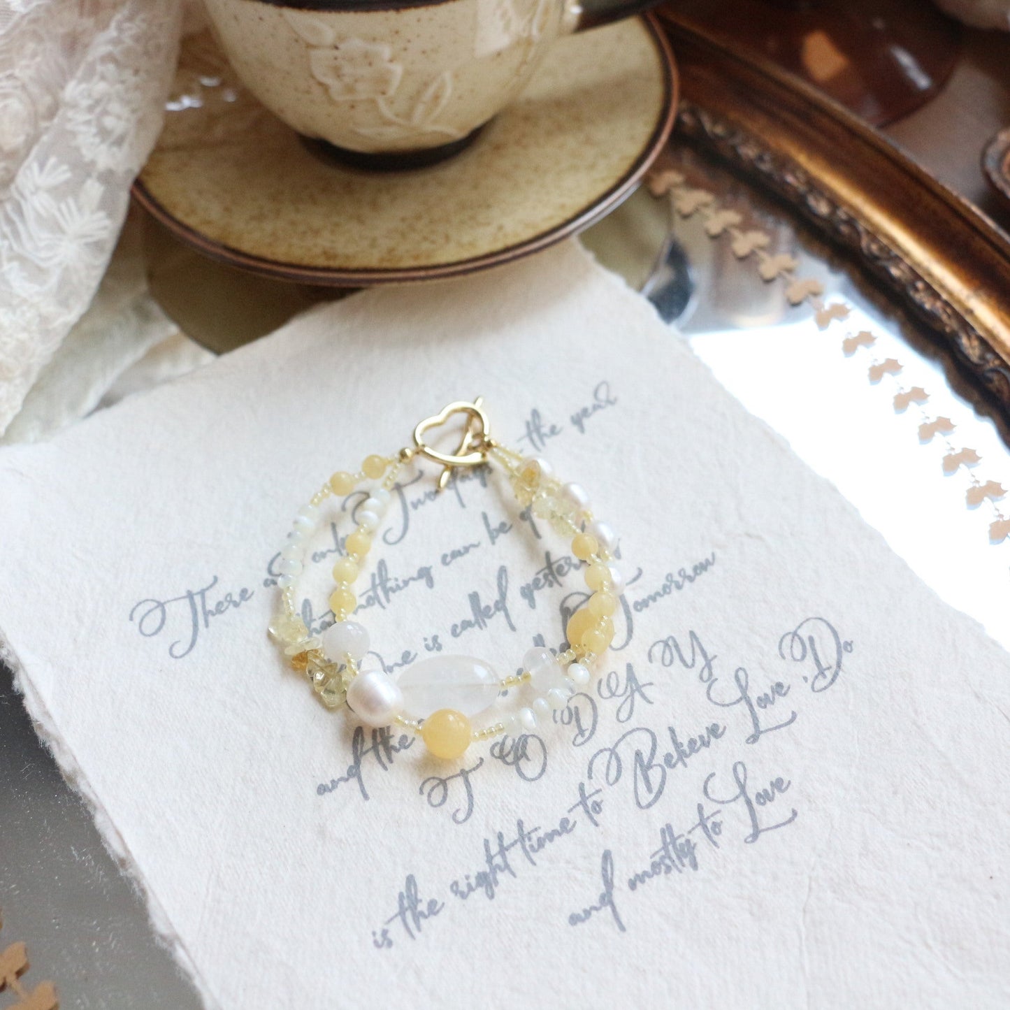 Jekira Citrine & Pearl Jewelry Set