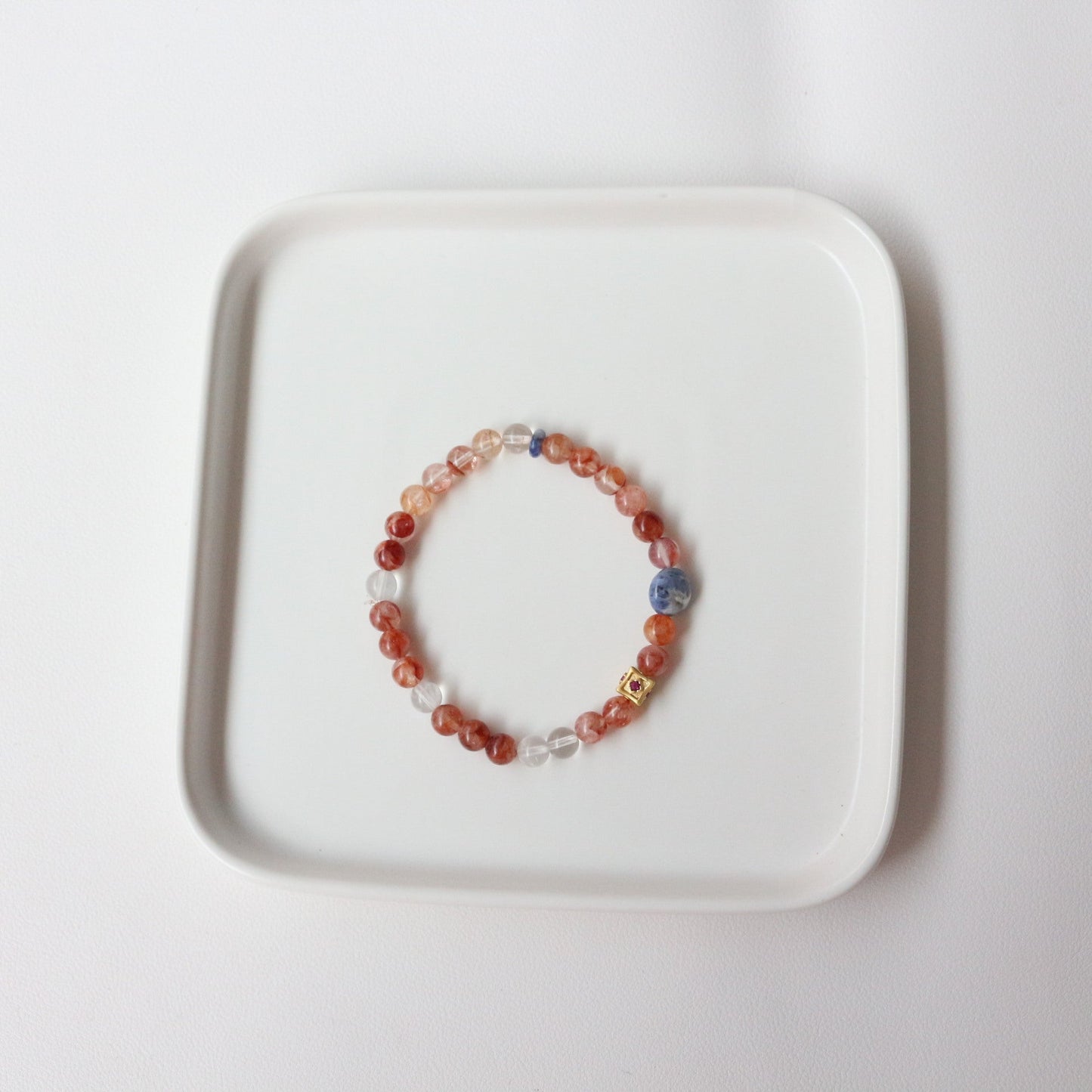 Jekira Red Jasper & bule Jasper Contrast Bracelet