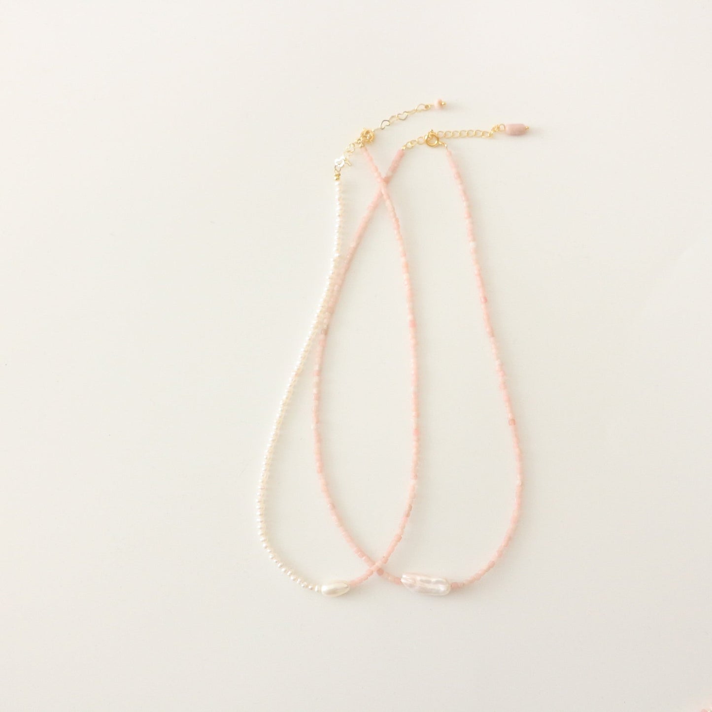 Jekira Pink Gemstone & Baroque Pearl Necklace Collection