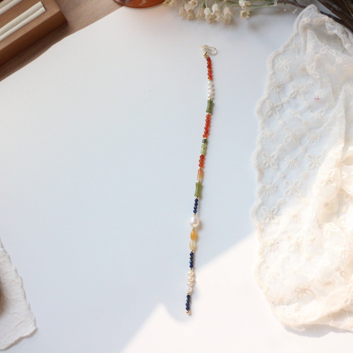 Jekira Multi-Color Gemstone Necklace, Bracelet & Earrings Set – 18K Gold Vermeil