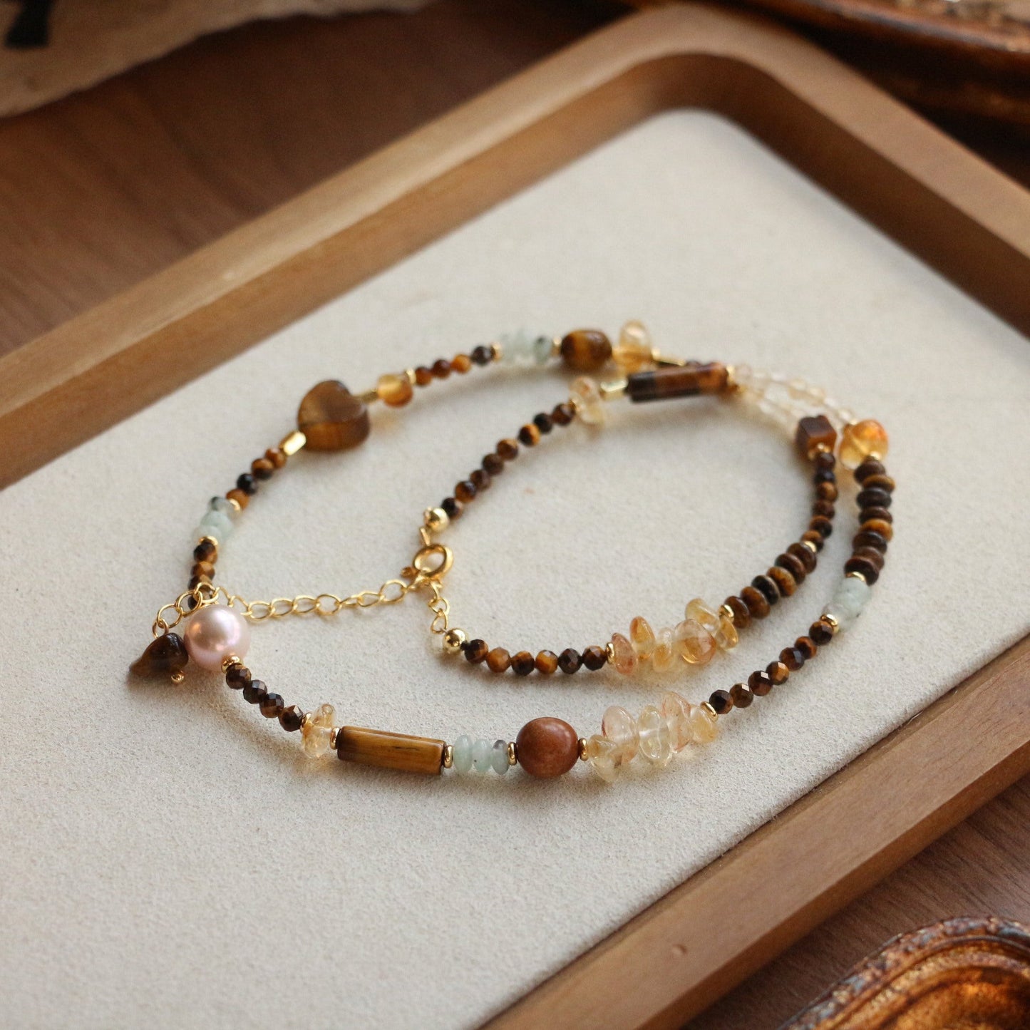 Jekira Summer Couple’s Tiger Eye Necklace Set