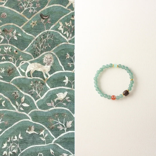 Jekira Red Sandalwood & Amazonite Bead Bracelet