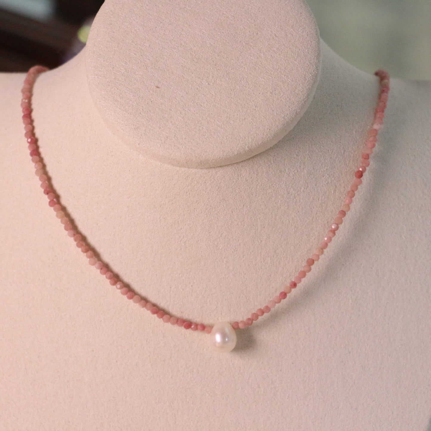 JEKIRA Natural Rhodonite Baroque Pearl Jewelry Set