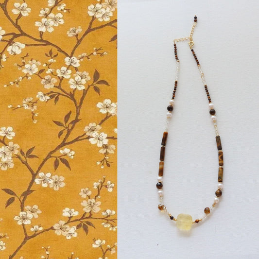 Jekira Maillard Tiger’s Eye & Citrine Jewelry Set