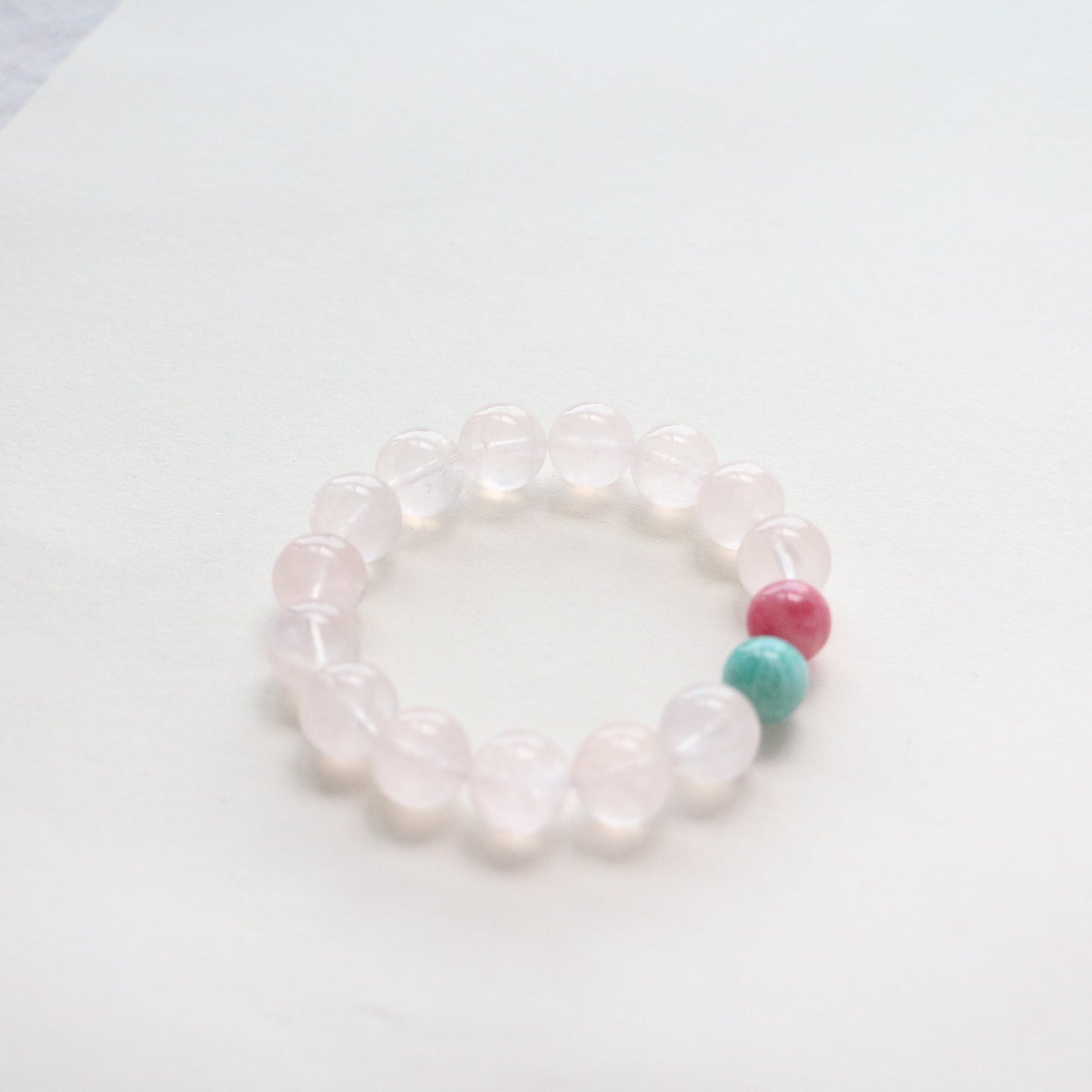 Jekira Rose Quartz Amazonite Stretch Bracelet 15cm/16cm