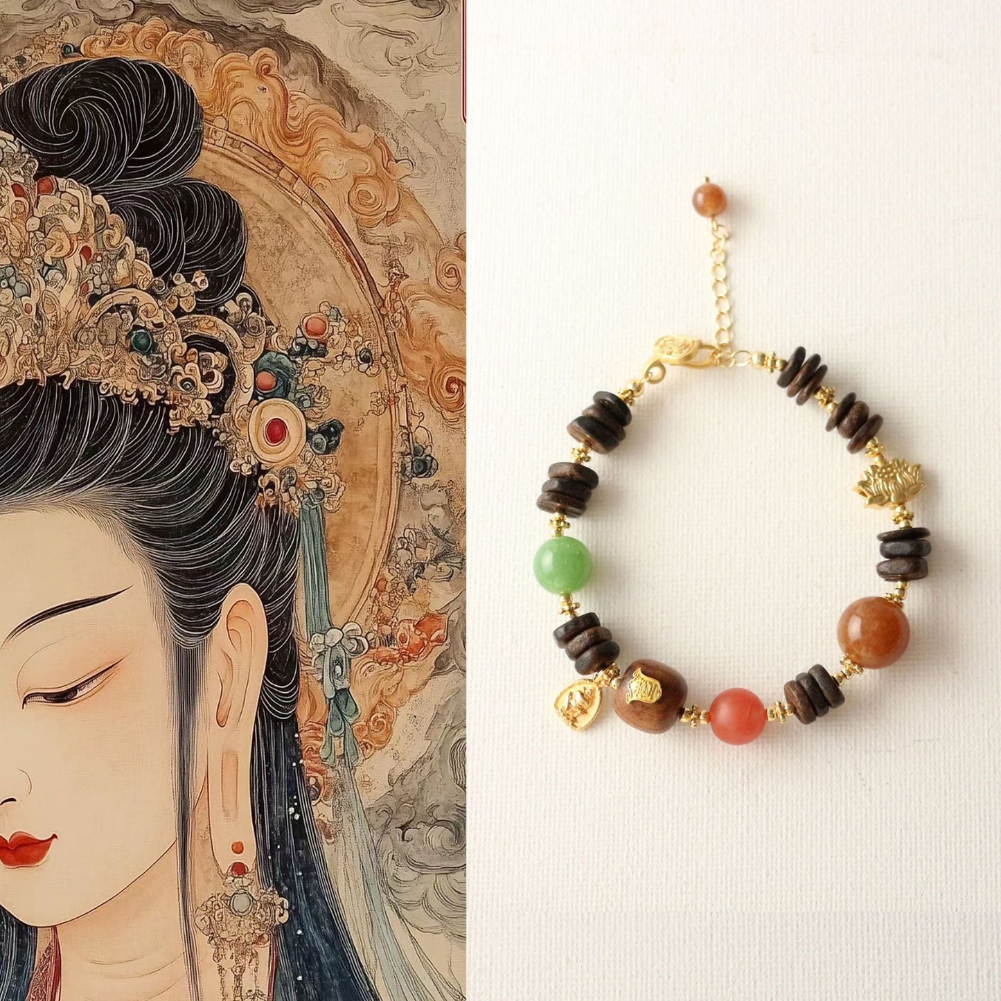 JEKIRA Vintage Agarwood & Nanhong Bracelet