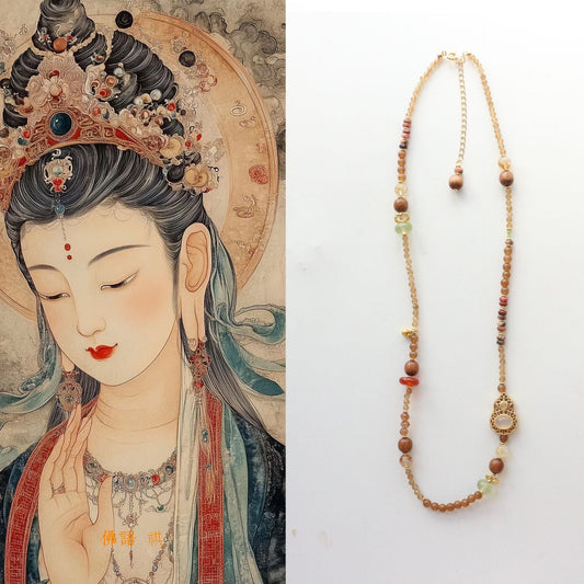 Dunhuang Desert-Inspired Long & Double Necklace Set