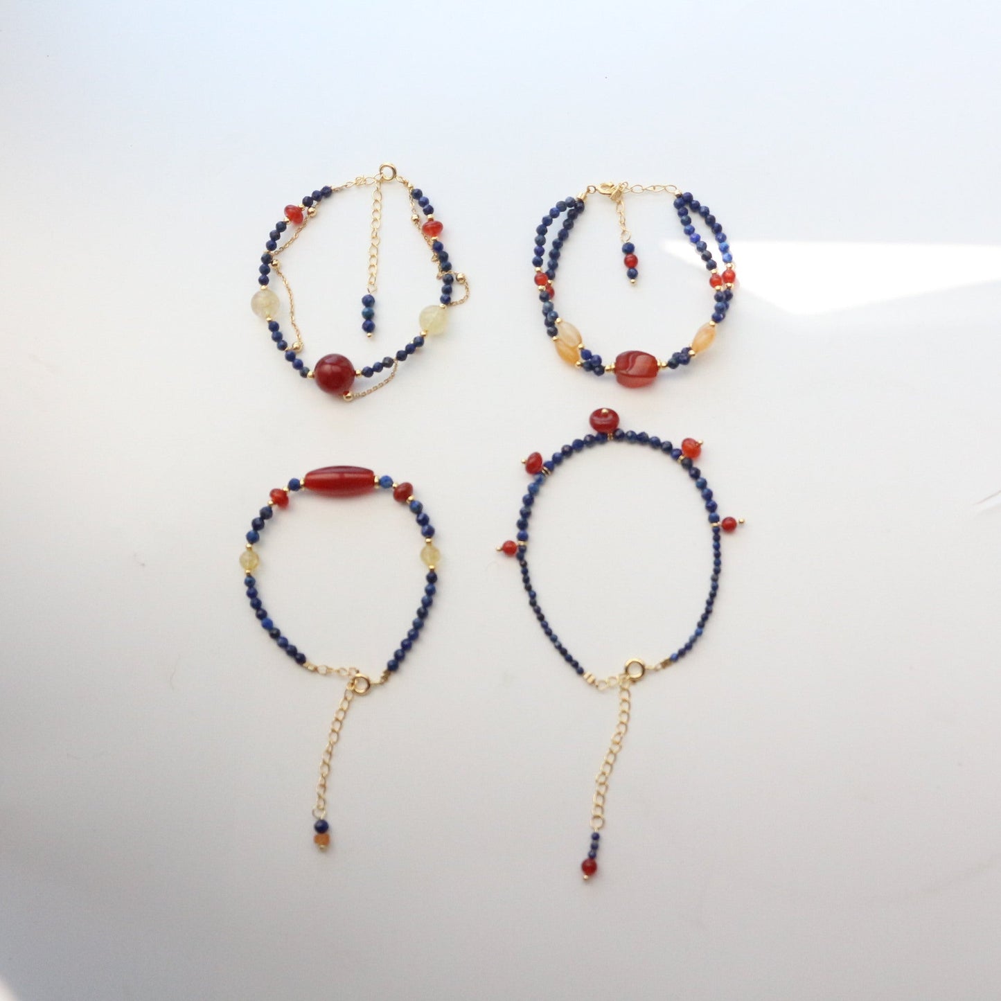 JEKIRA Lapis Lazuli & Gemstone Stacking Bracelet Se