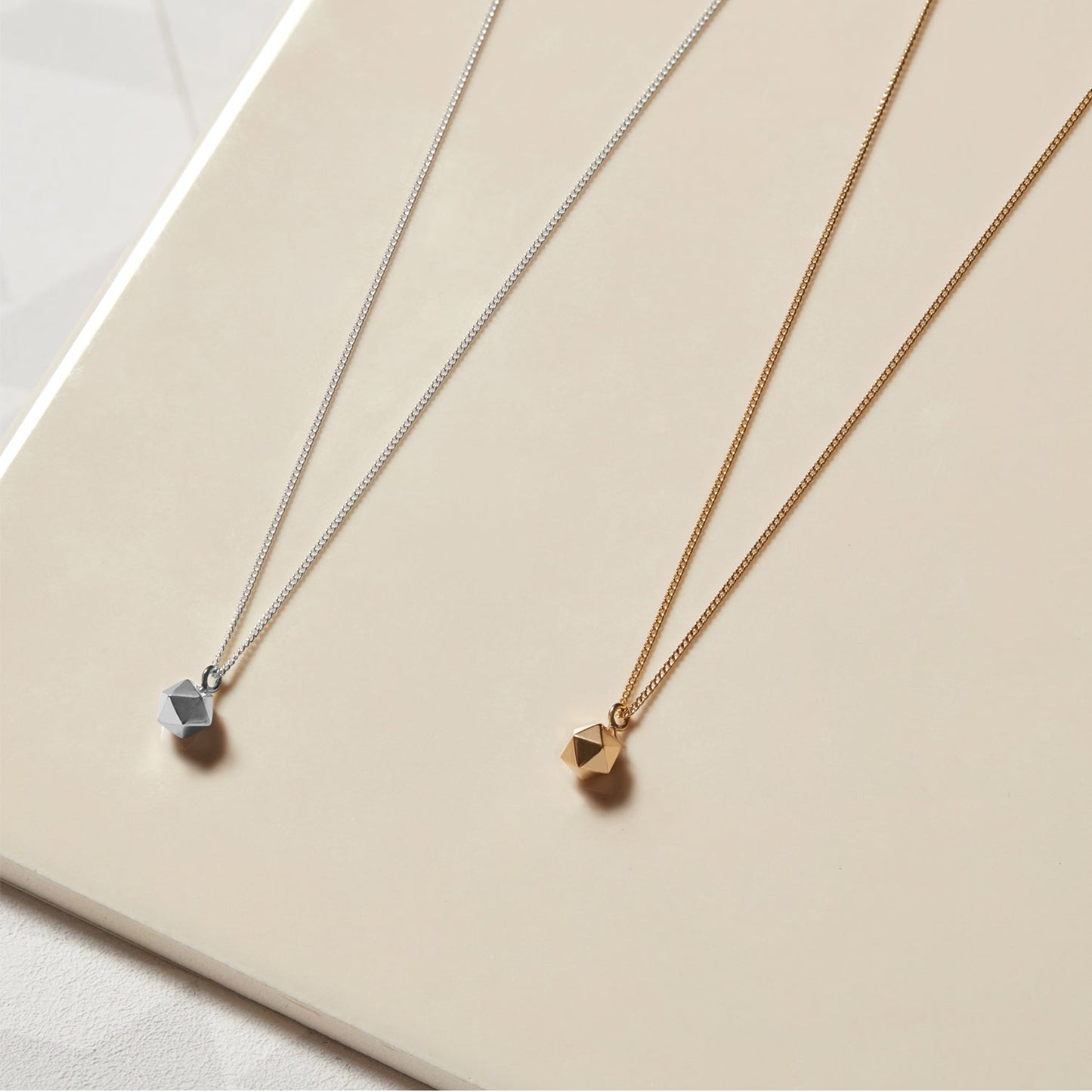 Mini Icosahedron Necklace - Gold