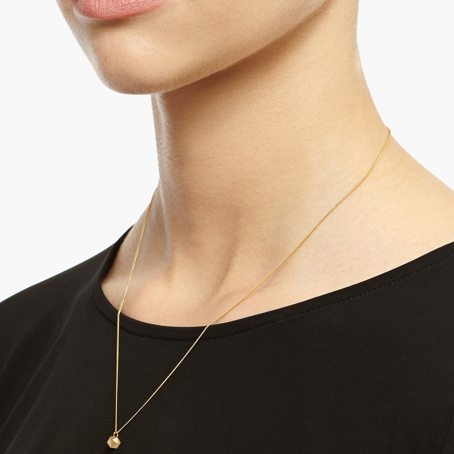 Mini Icosahedron Necklace - Gold
