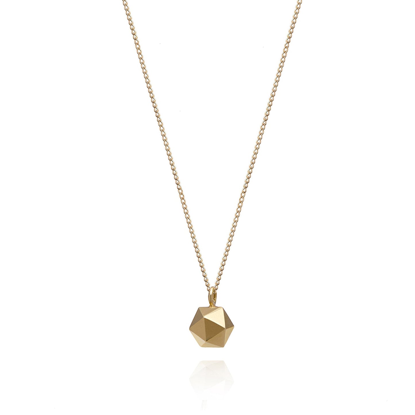 Mini Icosahedron Necklace - Gold