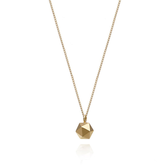 Mini Icosahedron Necklace - Gold