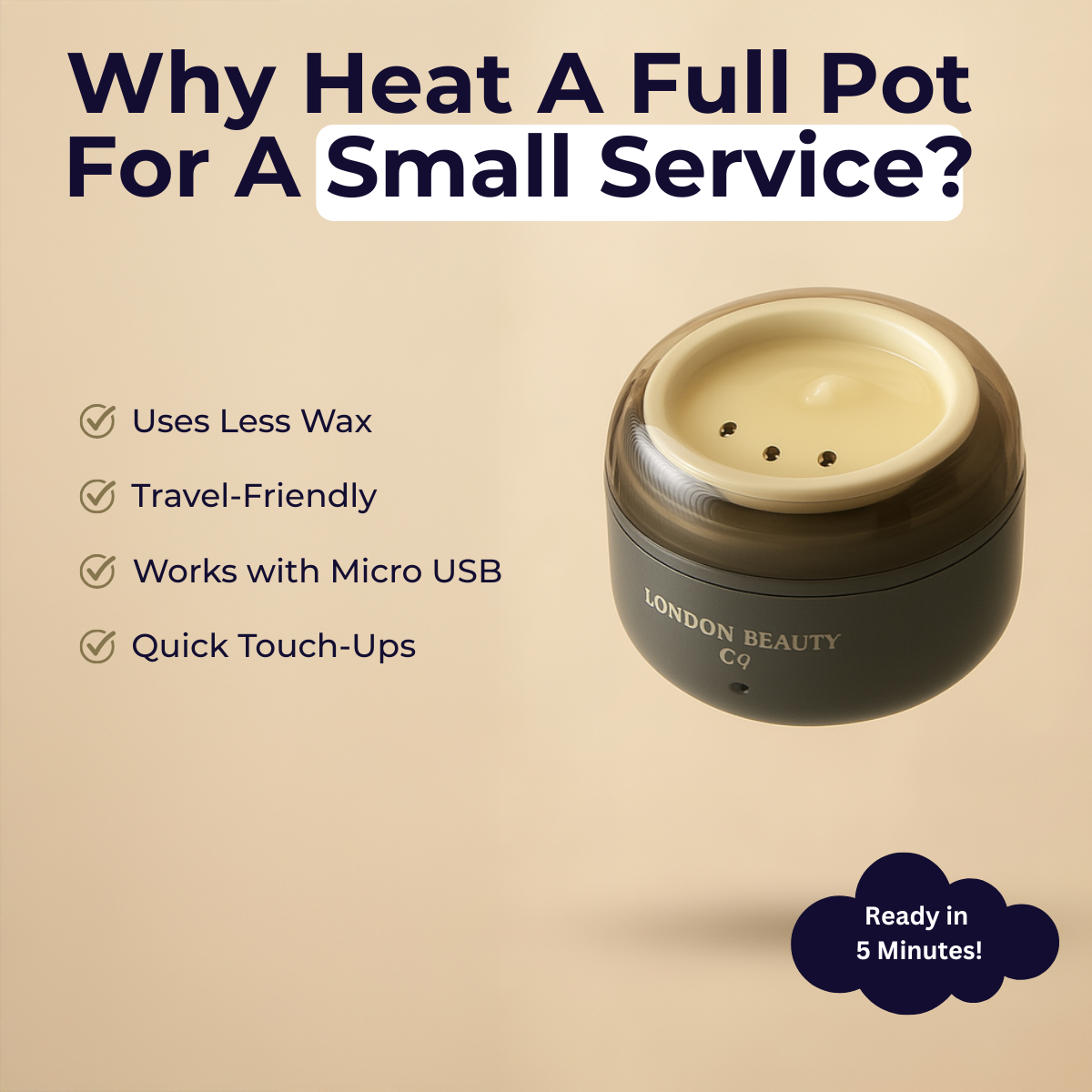 USB Mini Wax Heater Set - Home Use & Mobile use