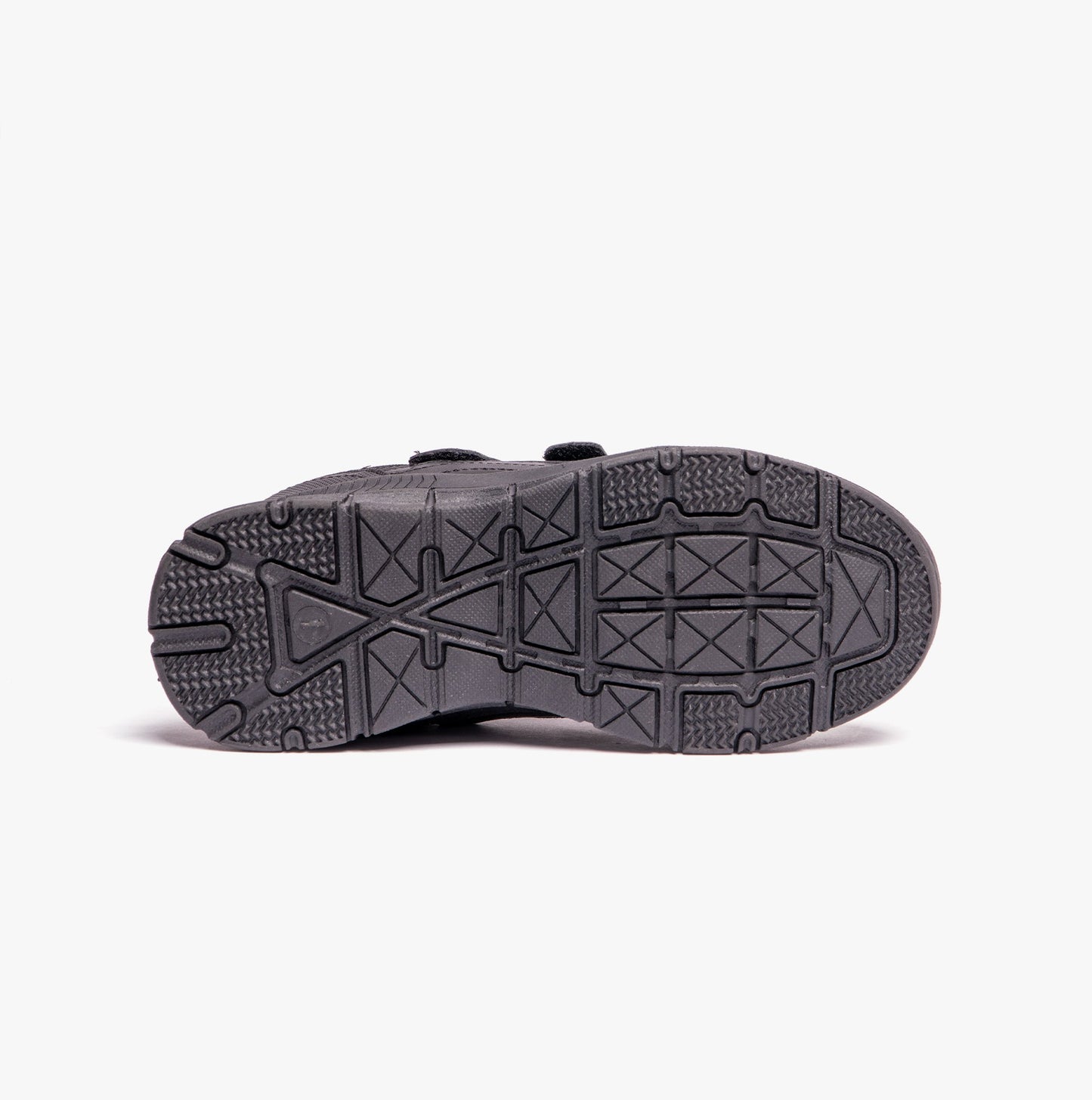 Route 21 B821A Boys Touch Fasten Coated Leather School Shoes Black