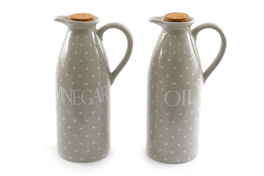 Set Of Two Heart Design Vinegar And Oil Pourers-0
