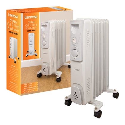 Benross 7 Fin Oil Filled Radiator - 1500w (Carton of 1)