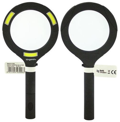 Kingavon 3W COB LED Light Magnifying Glass, Black