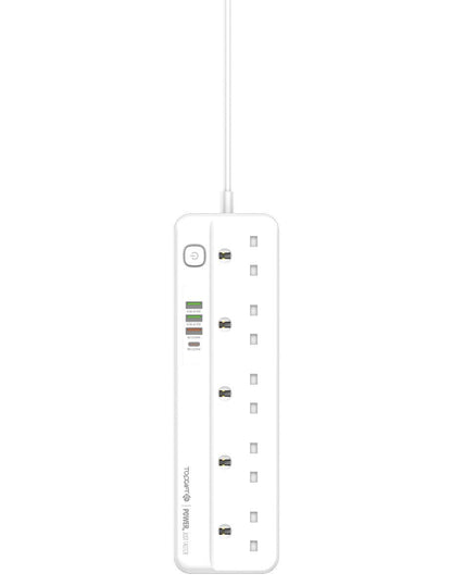 WYEFLUX Extension Socket 10A Electric Outlets With USB PD QC3.0 Charging Ports