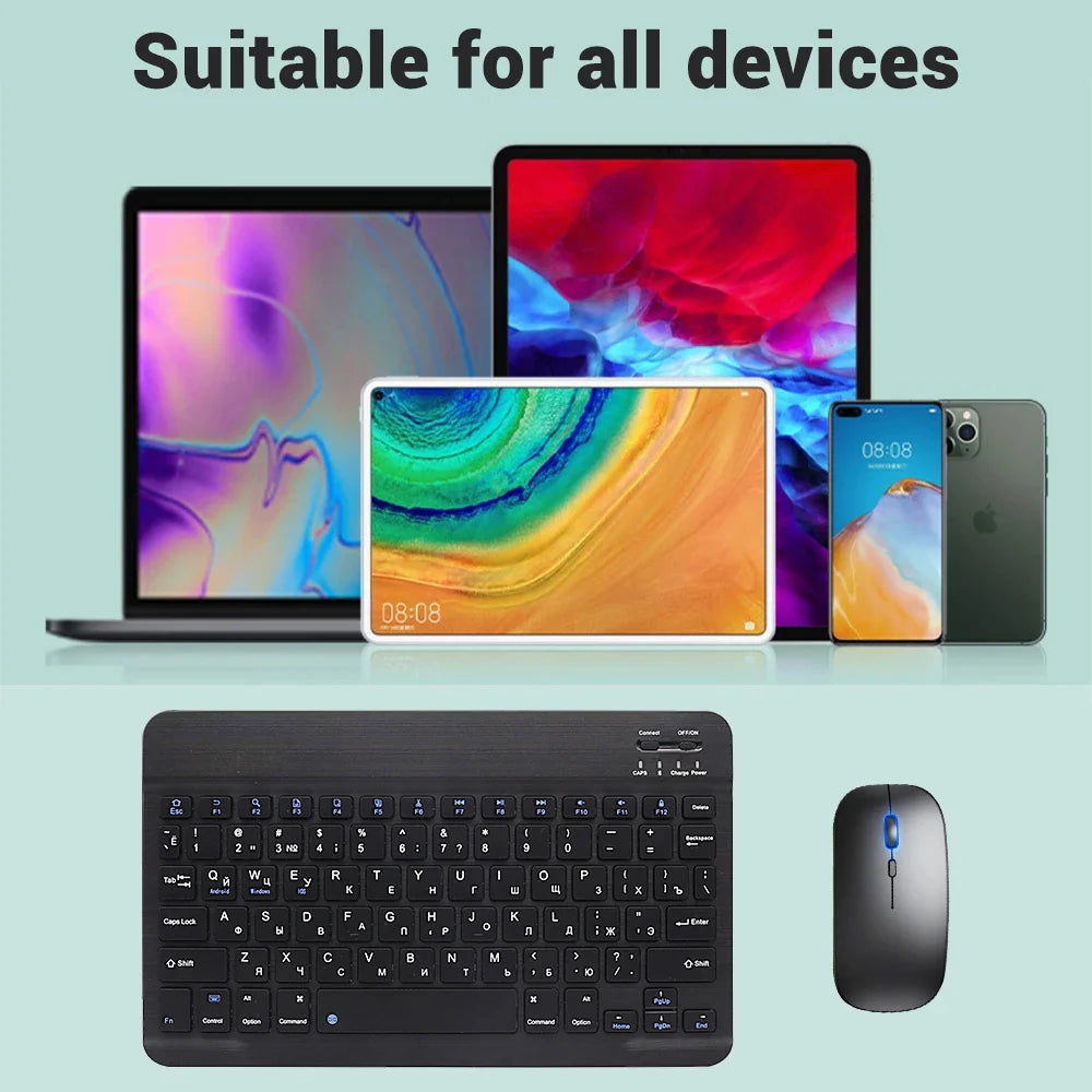 Bluetooth Wireless Keyboard Mouse For IOS/Android/Windows/iPad Air Mini Pro