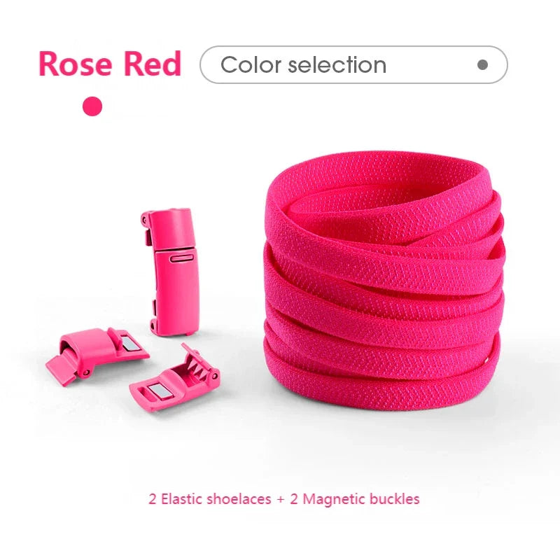 Magnetic Locking Shoelaces without ties Sneakers elastic laces  Children Adults Quick On/Off Shoelaces Shoe accessories 1 Pair