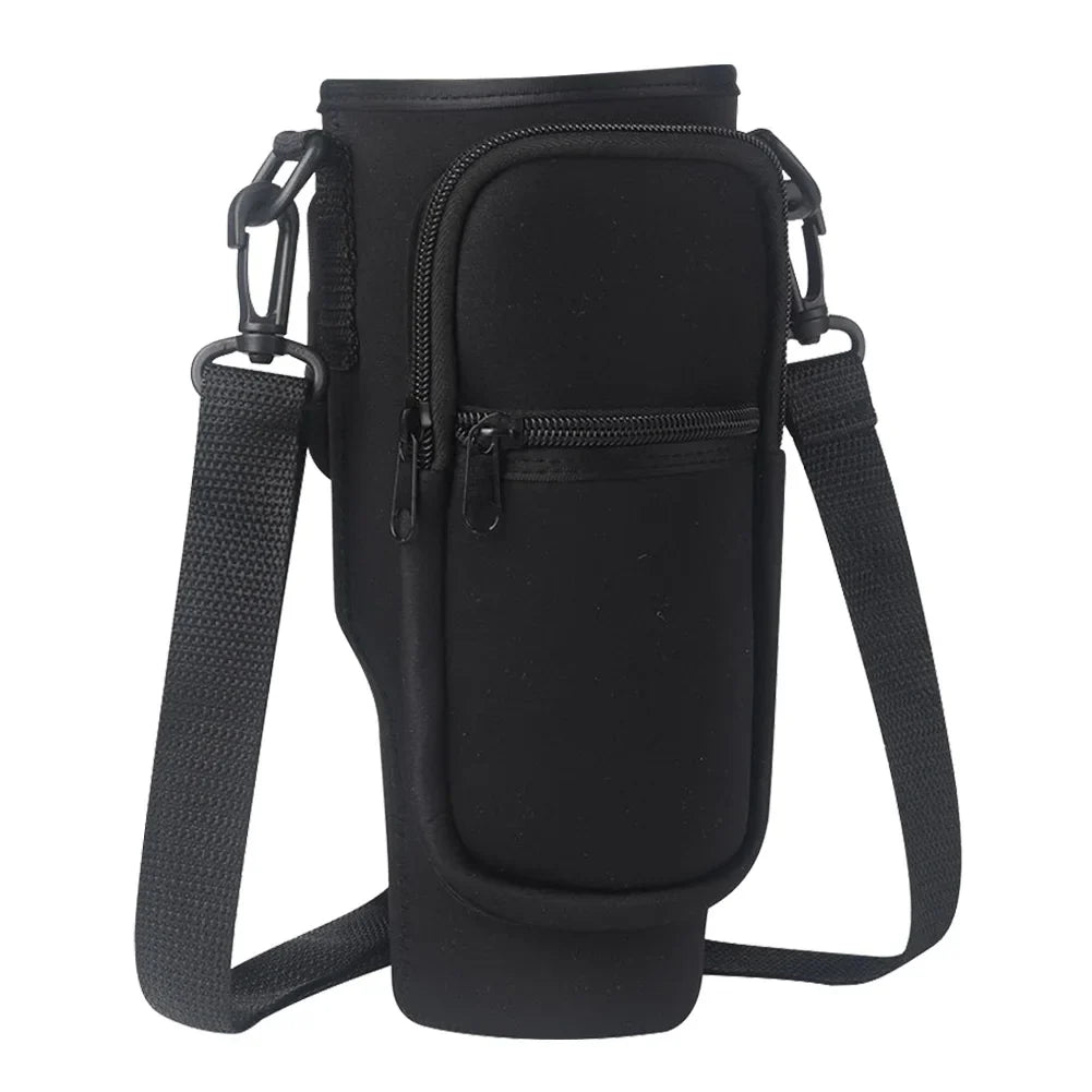 40oz Neoprene Water Bottle Carrier Bag For Stanley Quencher Cup Sleeve with Adjustable Shoulder Strap Water Bottle Holder Pouch