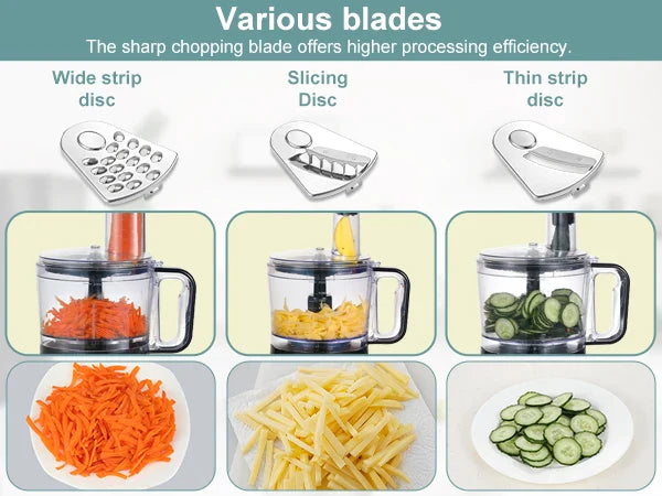 8 in 1 2L Capacity 800W with Jar Home Food Processor Chopper Mixer Electric Blender Juicer