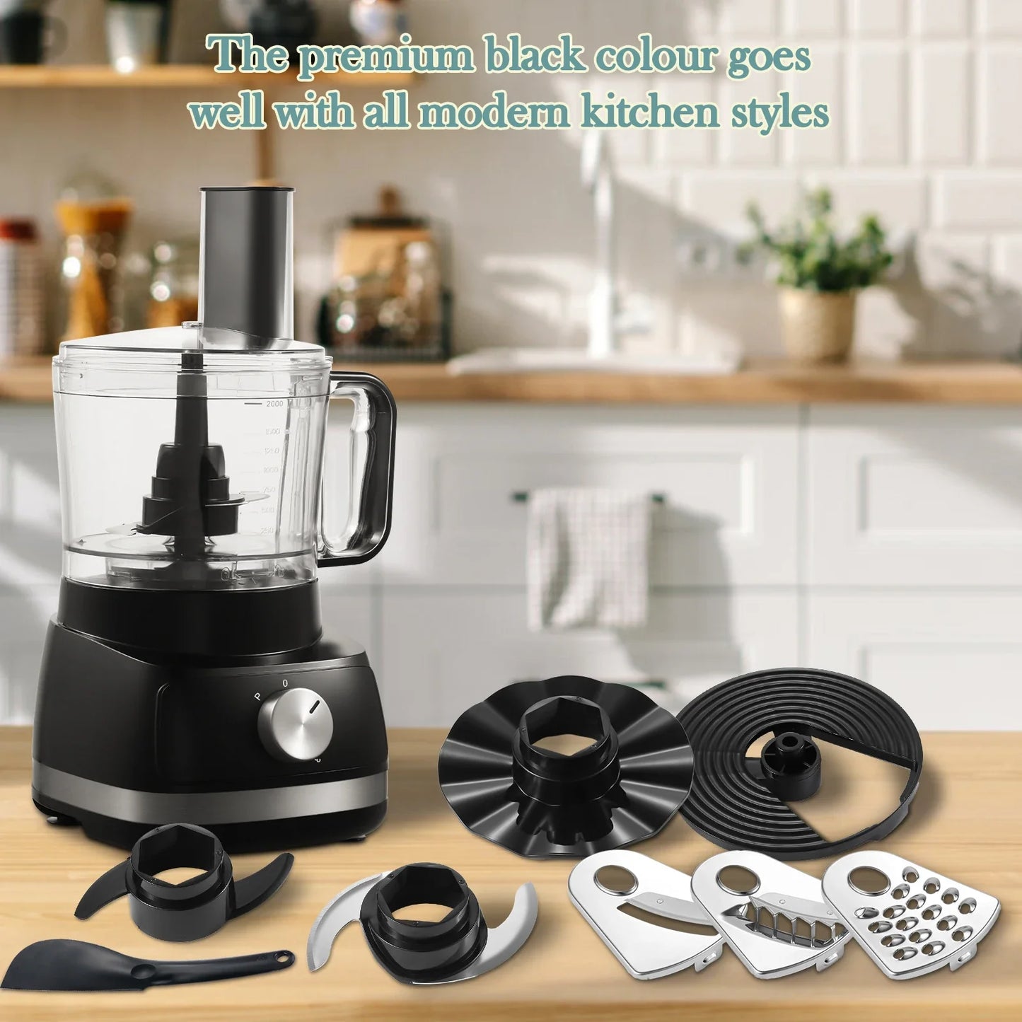 8 in 1 2L Capacity 800W with Jar Home Food Processor Chopper Mixer Electric Blender Juicer