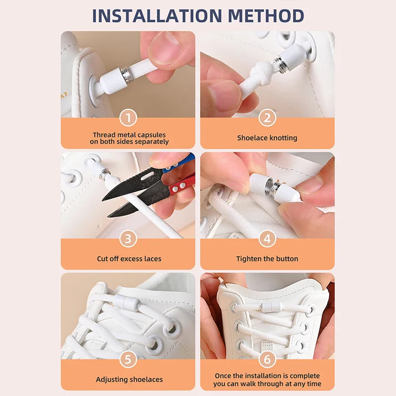 Elastic No Tie Shoe Laces