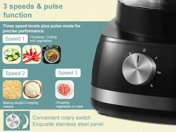 8 in 1 2L Capacity 800W with Jar Home Food Processor Chopper Mixer Electric Blender Juicer