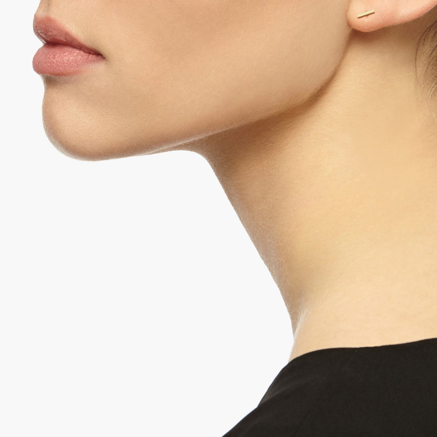 Single Mini Bar Stud Earring - Gold