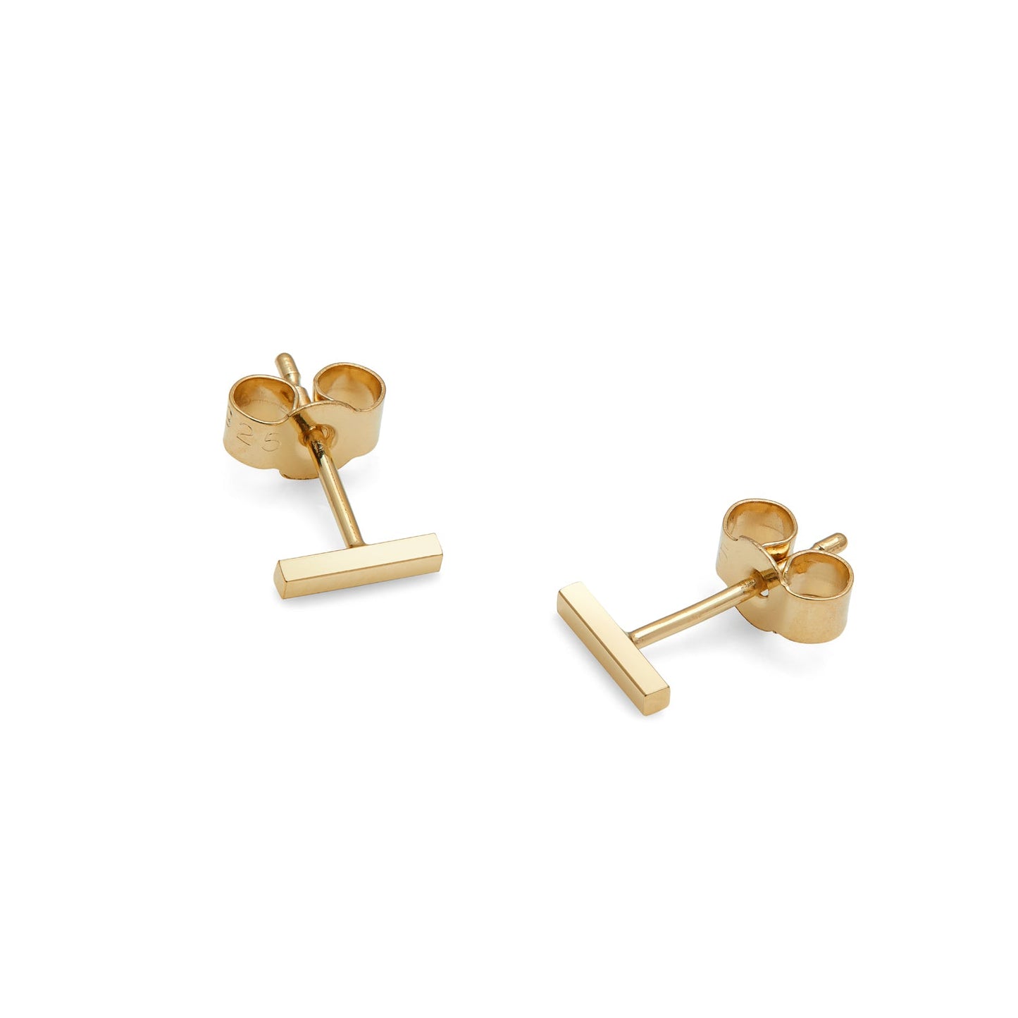 Mini Bar Stud Earrings - Gold