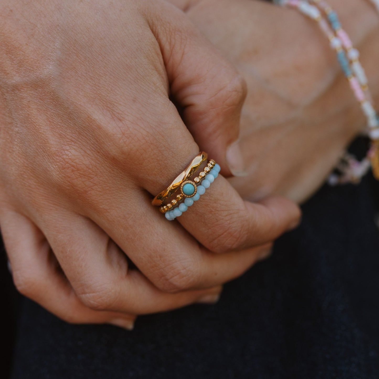 Kualoa Beaded Stretch Ring