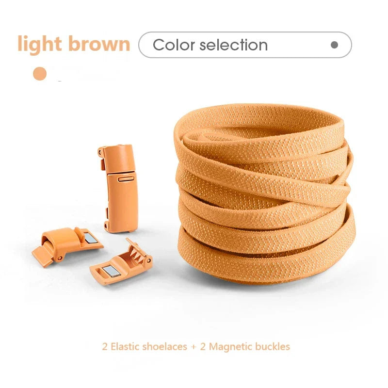Magnetic Locking Shoelaces without ties Sneakers elastic laces  Children Adults Quick On/Off Shoelaces Shoe accessories 1 Pair