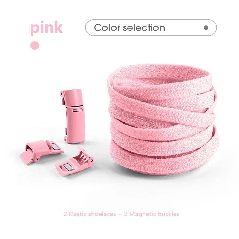 Magnetic Locking Shoelaces without ties Sneakers elastic laces  Children Adults Quick On/Off Shoelaces Shoe accessories 1 Pair