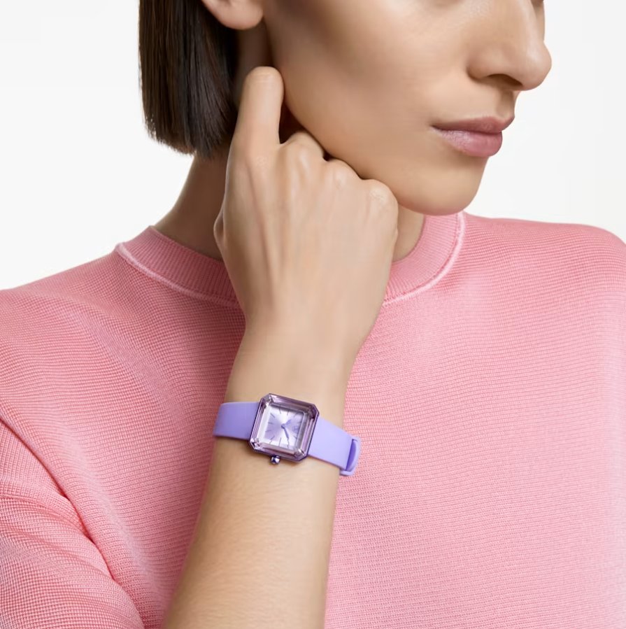 Swarovski Watch Lucent With Silicone Strap Violet 5624376
