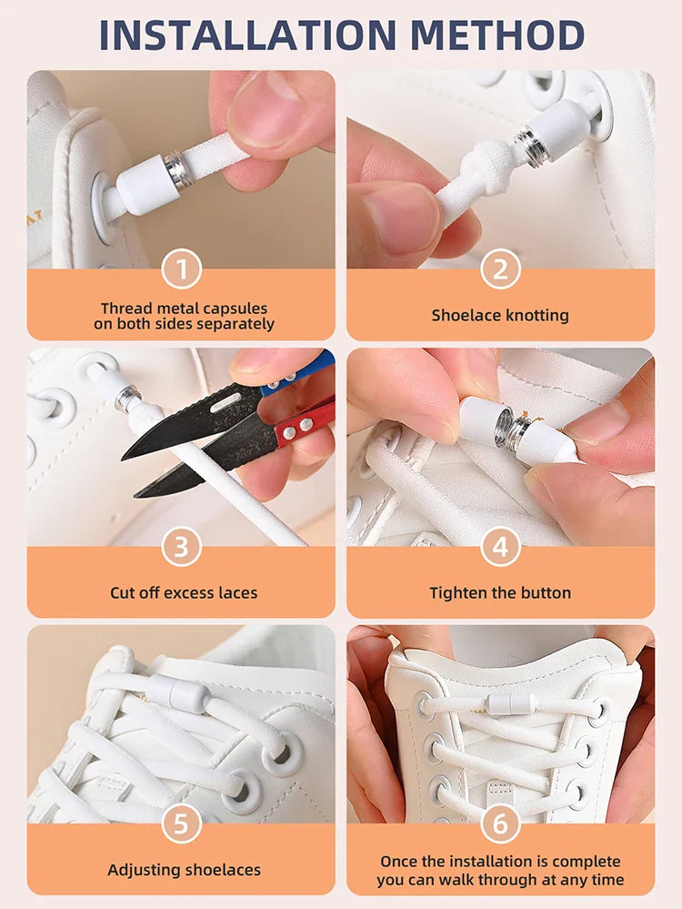 Elastic No Tie Shoe Laces