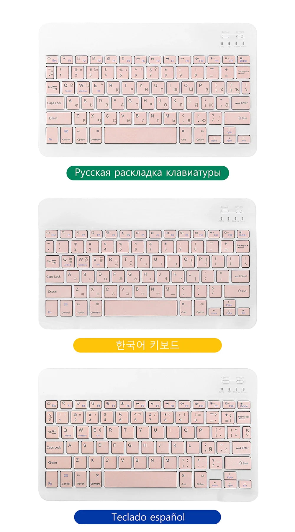 Bluetooth Wireless Keyboard Mouse For IOS/Android/Windows/iPad Air Mini Pro