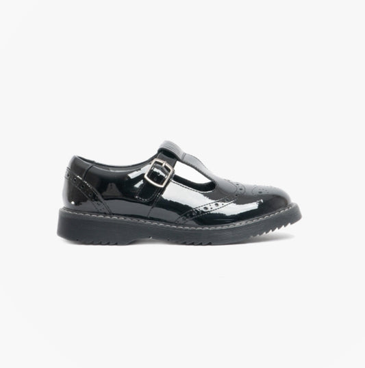 Start-Rite IMAGINE Girls Leather T-Bar School Shoes Patent Black
