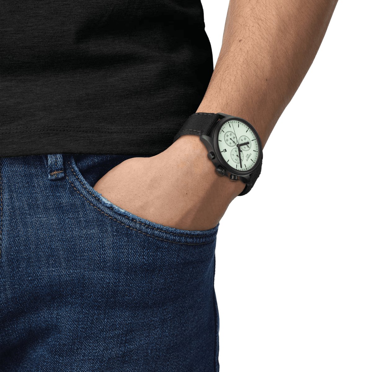 Tissot Mens Watch Tissot Chrono Xl 45mm Green Black T1166173709100